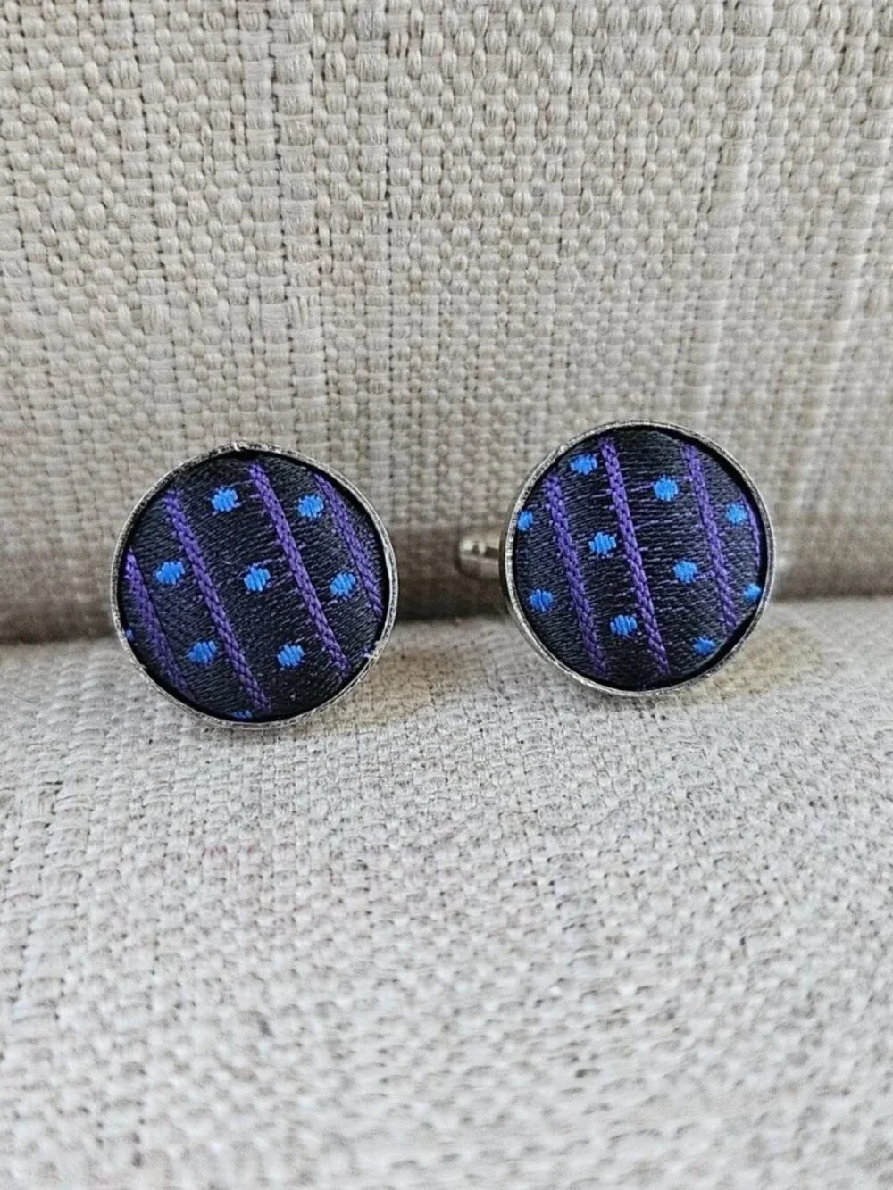 Blue Tone Cufflinks Men Fashion Jewelry Dress Shirt Cuff Links Stud Unbranded